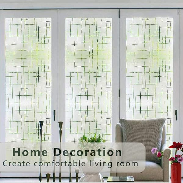 1 pc Cross-Patterned Window Film (30*200) Decorative Privacy and Light Pr