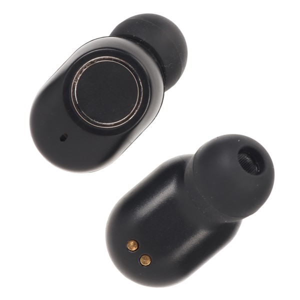 Bluetooth-ørepropper Stereo IPX7 vanntette, tunge bass, trådløse øretelefoner med speil, digital skjerm, ladeveske, grå