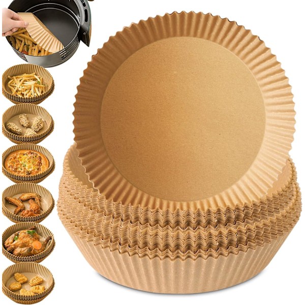Pakke Air Fryer Papir til Airfryer 100-pakning Kvadrat Square 20CM