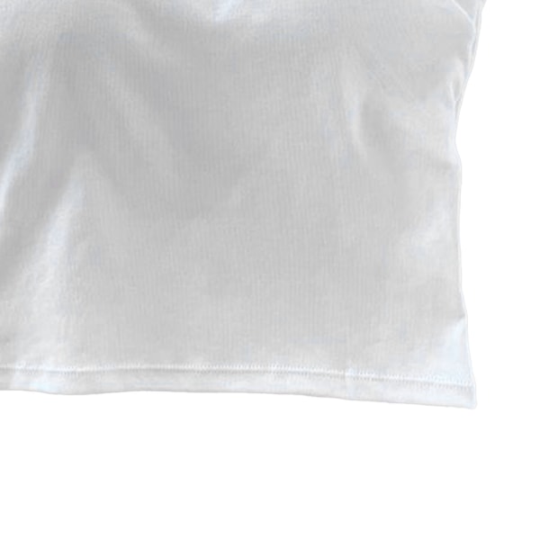 Dame Tank Top Ermeløs skjorte Loose Fit Back Cross Strap Komfortabel for Date Travel Hvit Free Size