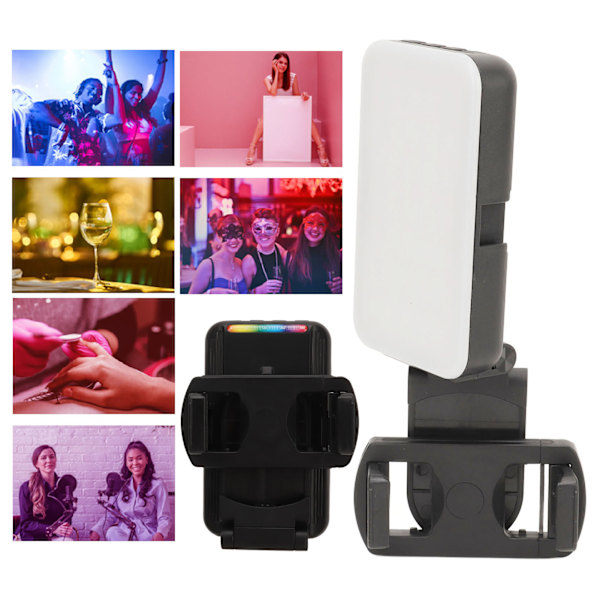 RGB Fyldlys 2000 MAh Håndholdt Mobiltelefon Fyldlys Fuld Farve 3000‑6500K Fyldlys Med Cold Shoe-beslag
