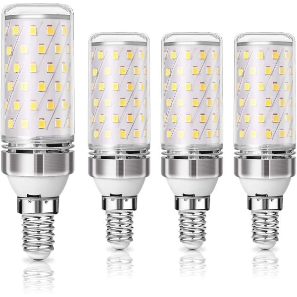 4-pack E14 LED-lampa 12W 1200lm halogenlampa motsvarande 100W 3000K varmvit AC220-240V Ej dimbar