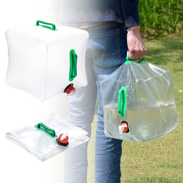 Vattendunk Plastdunk Vattentank Behållare Hopfällbar 600 2-Pack