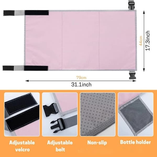 Flyplansseng Flyplanfotstøtte SVART STOR black Large