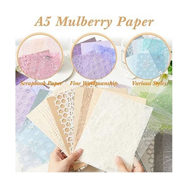 60 arkkia Scrapbooking-paperia A5 Paperi Scrapbooking-paperi Kohokuvioitu paperi Scrapbooking-päiväkirjoihin.pa