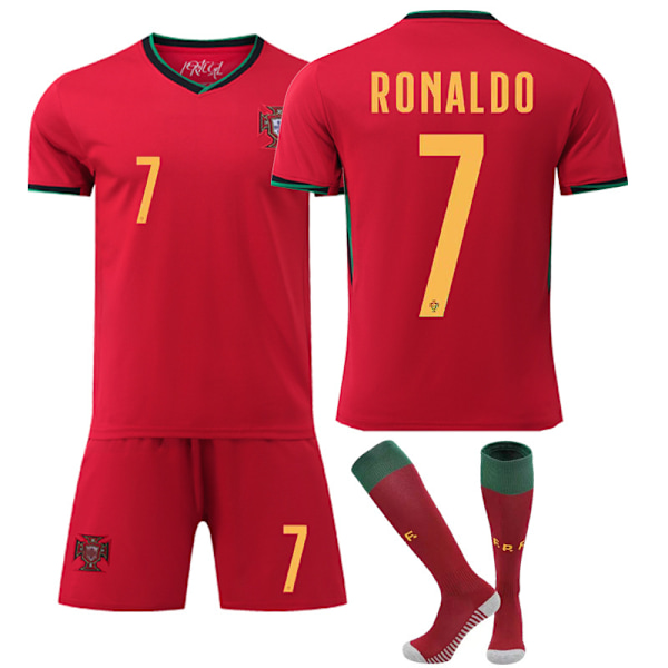 24-25 Portugal Hemmafotboll Barntröja nr 7 Cristiano Ronaldo L