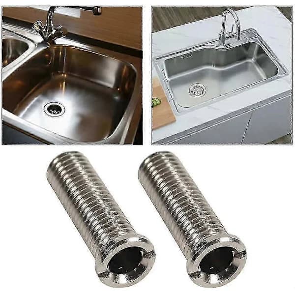 2-pack Diskbänksfäste Tillbehör Diskbänkskorgsskruvar 45mm Avloppsbyte Diskbänkskorgssilskruvar