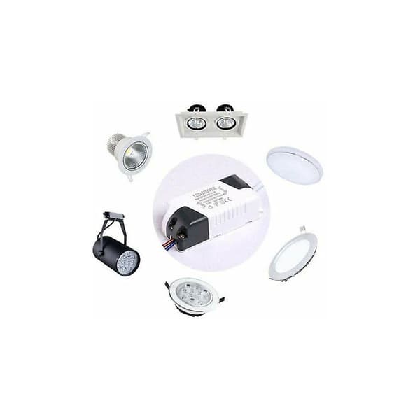 2x LED-driver, 1-3W transformer til LED-loftlampe, LED-panel strømforsyning, DC-stik til LED-loftlampe (1-3W)