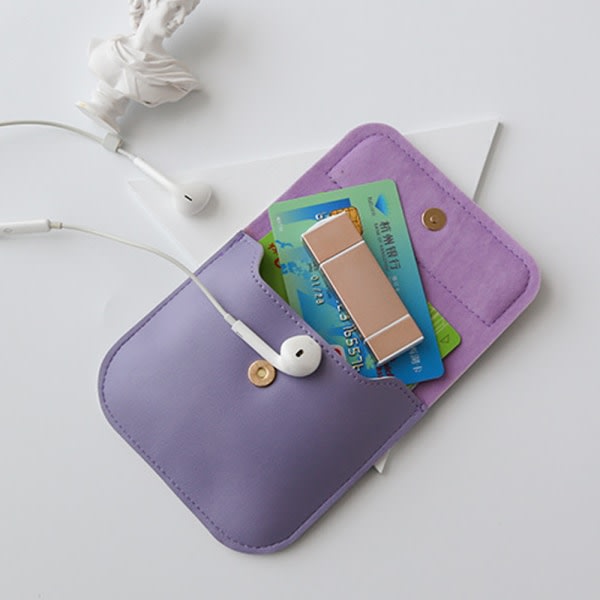 1st liten fräsch och minimalistisk mini zero-plånbok fiolett