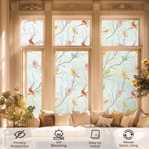 Fönsterfilm Insynsskydd Film Frostat Glas Film Tonad Glasfilm med UV-skydd 45 cm x 400 cm