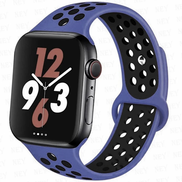 Sportrem för Apple Watch Band 45 mm 49 mm 44 mm 40 mm 41 mm 42 mm Silikonarmband correa iWatch Ultra 2 Series 9 8 SE 7 6 5 4 3 Royal pulse-Black 38 Royal pulse-Black 38 S-M