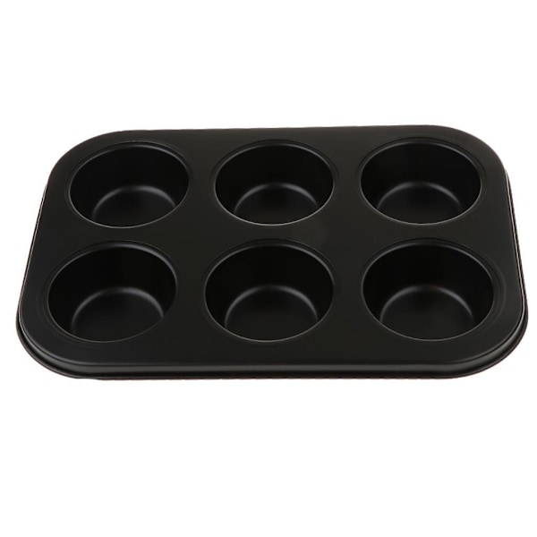 1/2 tarttumuotit, Cupcake-muotteja, Leivonnaismuotti, 6 reikää, Musta 6 Holes Black 1Set