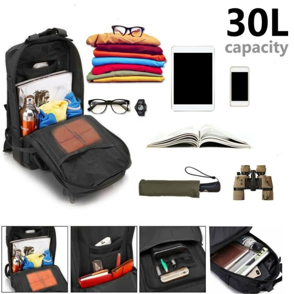 Military Tactical Army Backpack Outdoor Bag 30L khaki khaki