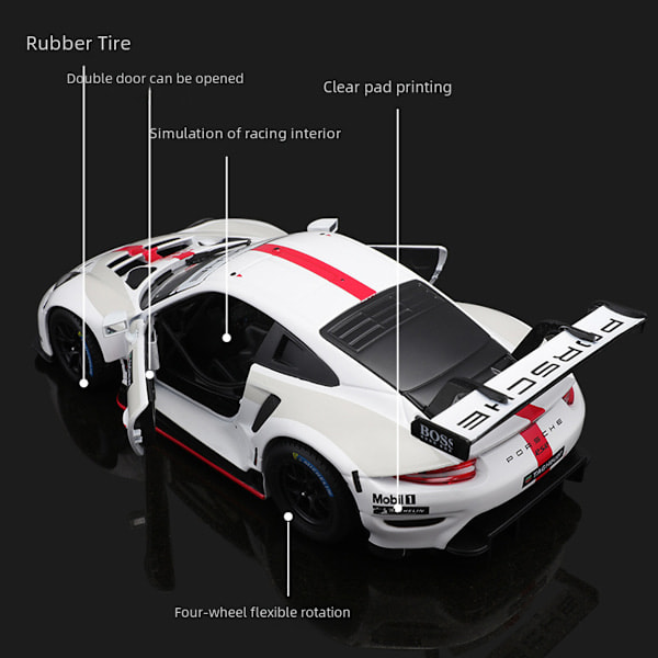 Paris_1:24 Porsche Bilmodell Legering Sportbil Dekoration Pojkpresent Samlarpresent