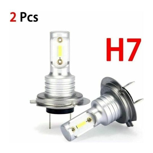 H7 LED Frontlyspærer Kit Fjernlys/Nærlys 8000LM 6000K Super Sterk Interiørdesign Biltilbehør