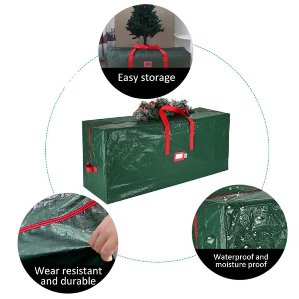 Juletreoppbevaringsveske Ferieoppbevaringsveske Vanntett veske med glidelås med bærehåndtak