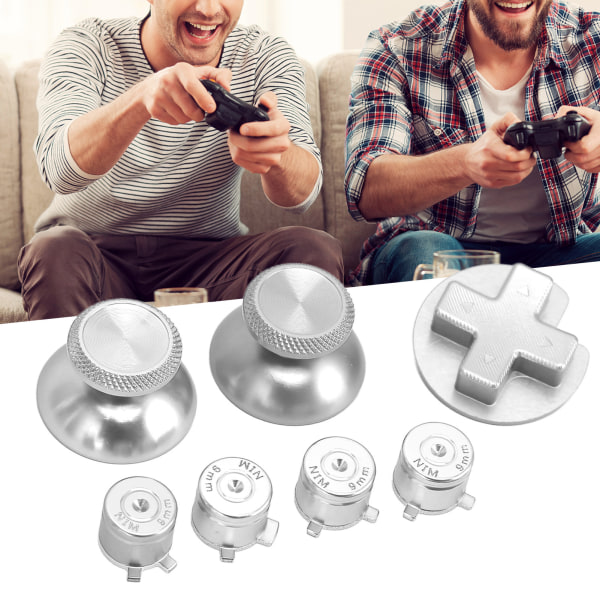 för Switch Pro Metal Button DIY Ersättnings Spelkontroller Metallknapp för Switch Pro Gamepad Silver