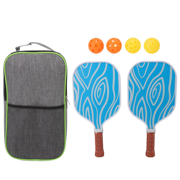 Glasfiberoverflade Pickleball-paddles Honeycomb-kerne med 4 bolde 1 opbevaringstaske Sportskonkurrenceudstyr