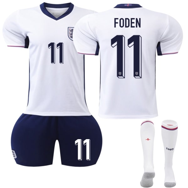 UEFA Euro 2024 England Hjemme Barn Fotballsett Nr. 11 Foden 22