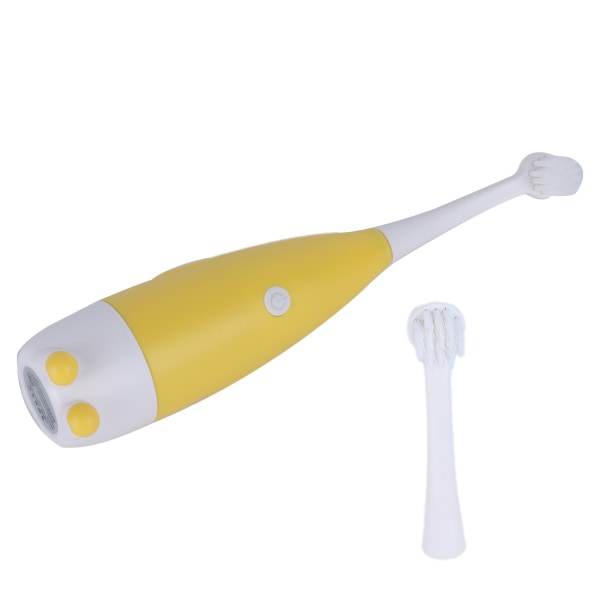0,3 W lasten sähköhammasharjat akkukäyttöinen vaihdettava harjaspää, pehmeät harjakset, keltainen hammasharja