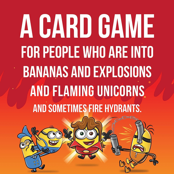 Exploding Minions by Exploding Kittens - Korttipeli aikuisille, teineille ja lapsille - Hauskoja perhepelejä - Venäläinen ruletti korttipeli