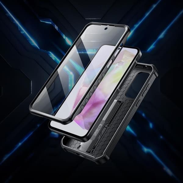 Tech-Protect Galaxy A55 5G -puhelinkotelo Kevlar Cam Plus - Musta