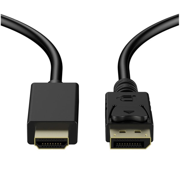 DP till HD-kabel 5,9 fot lång 3840x2160P 4K 60Hz guldpläterad Plug and Play DisplayPort till HD-kabel för bärbar dator