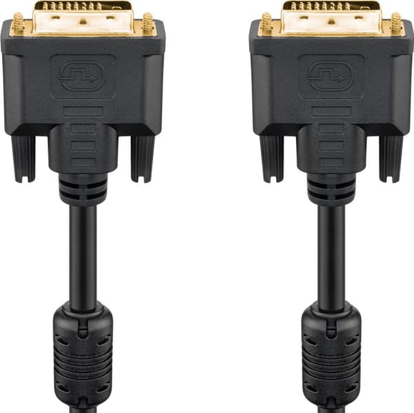 DVI-D Full HD-kabel Dual Link, guldpläterad
