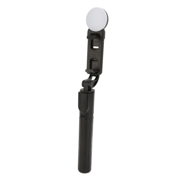 Selfie Stick med aftageligt Fill Light Telefonstativ, der kan forlænges op til 26,8 tommer med fjernbetjening Telefonstativstativ Sort