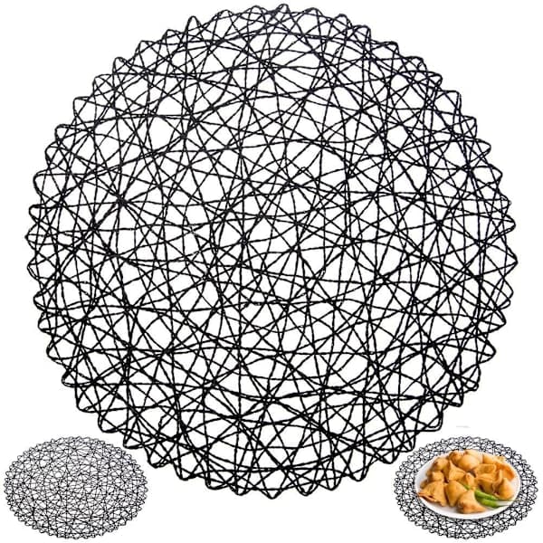 Pyöreä musta keittiötabletti tärkkelyspaperista - 35 cm