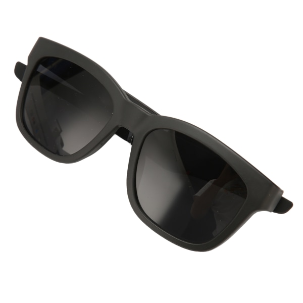 Smarta Bluetooth glasögon Benledning Brusreducering Bluetooth 5.0 trådlösa solglasögon för semester Strandkörning Svart
