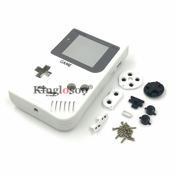 Nytt case för spelkonsol till Nintendo Gameboy Dmg Gb Classic cover med knappar, vit