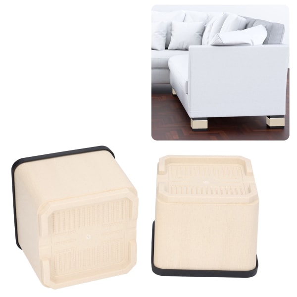 4st Sängupphöjare Plast Antivibrationsdynor Möbelupphöjare för tvättmaskinsskåpssoffa