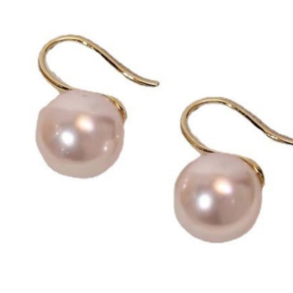 Retro Faux Pearl Øredobber Kvinner Jenter Fasjonable Elegante Øredobber Smykker Tilbehør 12mm Faux Pearl