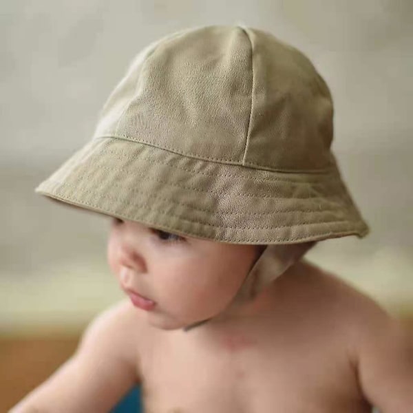 Unisex Toddlers Boys Girls Bucket Hat Baby Summer For Sun Hat Children Panama Ha White S