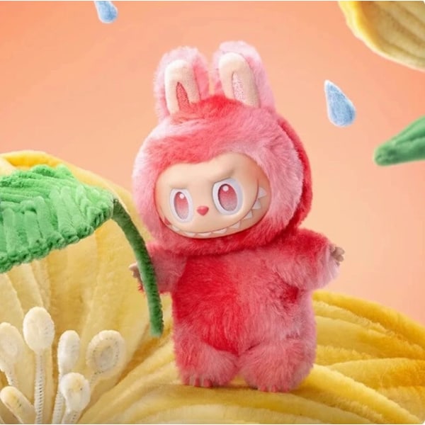 Pop Mart Labubu The Monsters – Spennende Macaron Plysj Nøkkelring Serie (1 Blind Box, 3.0) Three generations calm