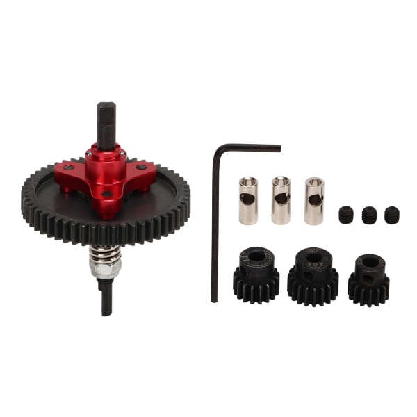 RC Differensial Gear Set 54T Universal Differential Gear 15T 17T 19T RC erstatningsdrev for Traxxas Slash Red
