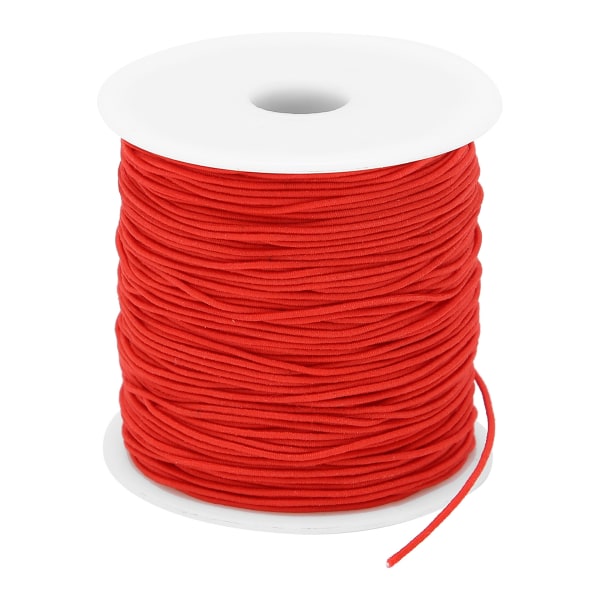 1mm X 100m Sy klær Lage elastisk tråd Elastisk snor DIY Perler Snøre Tau Rød