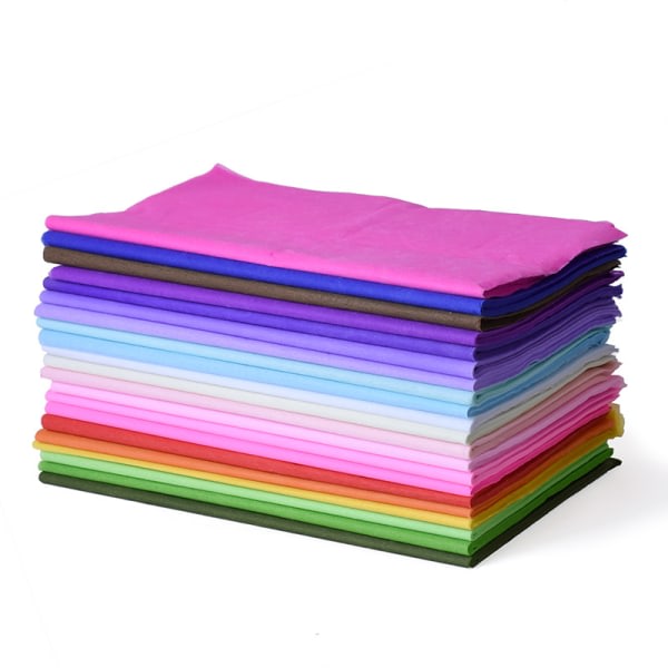 245 ark färgat silkespapper bulk-omslagspapper 20 x 20" för konstpresentpappersdekorationer (slumpmässiga färger)