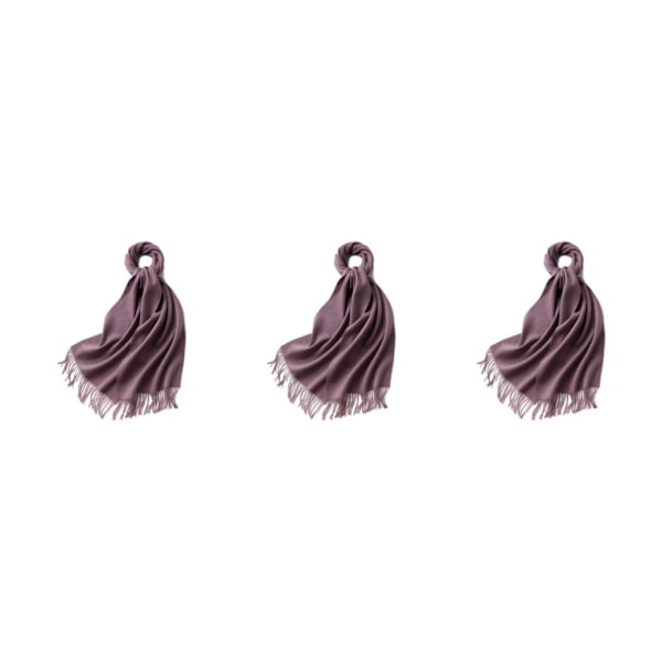 1/2/3 unisex-huivit fransuilla Lämmin ja mukava putkihuivi vaaleanpunaiselle rose purple 3Set