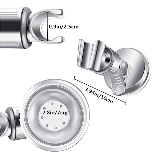 Universell handduschhållare, justerbar duschhållare, 360° vridbar duschhandduschhållare, duschhållare för glid