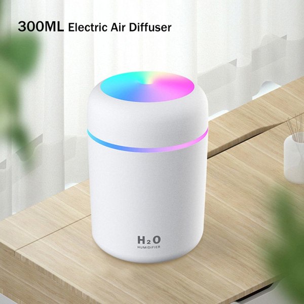 Essential Diffuser Air Aromatherapy LED Aroma hvid white