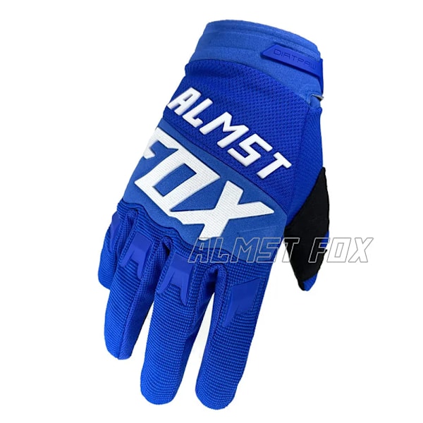Almst Fox 2021 Aikuisten Motocross-käsineet Race Rider Maastopyöräkäsineet ATV MX UTV BMX Enduro Moottoripyörä Offroad Guantes Unisex 07-Sininen 07-Blue L
