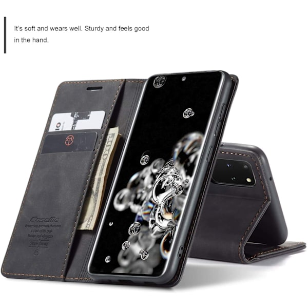 Læderetui til Samsung S22 sort