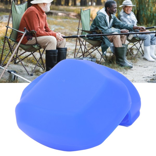 Fiskesnellepose Silikon Vanntett og slitebestandig vanndråpeformet baitcasting haspeldeksel for høyre hånd utendørs blå