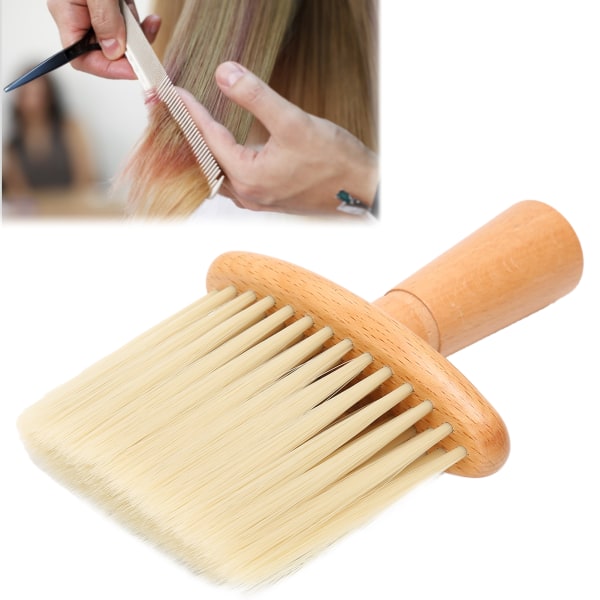 Barber Hair Skjegg Skjærebørste Profesjonell ansiktsrengjøring Hårbørste Hals Duster BrushBeige