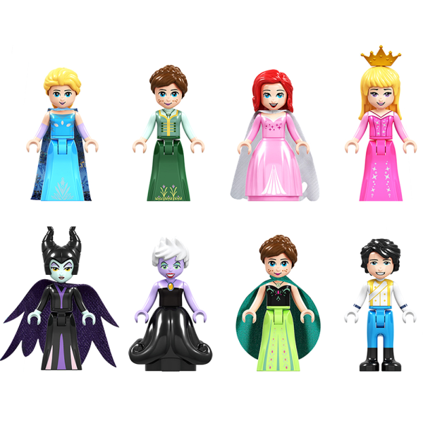 1 st Prinsessan Anna Minifigur Disney Frozen Byggklossleksak Present C