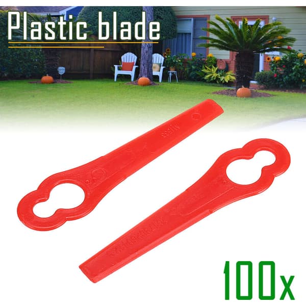 100 stk Plastgressklipperblader L83 Plast L83 Rød 10*5mm
