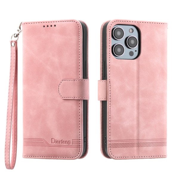 TPU + PU-telefon cover til iPhone 12 Pro Pink
