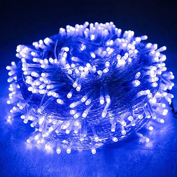 Jouluvalot 10M 20M 30M 50M Koristeelliset Led-nauha Keijukaisvalot 8 Tilaa Garland Valot Hääjuhliin Lomavalot 220V 110V Blue 100M 1000LED-US Plug